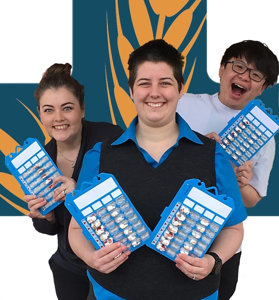 Webster-Pak medication trays prepared at The Narrogin Pharmacy